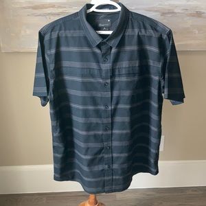Tavik black short sleeve shirt with gray stripe